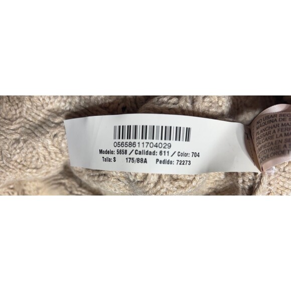 NWOT Massimo Dutti cable knit Poncho S - Picture 9 of 11